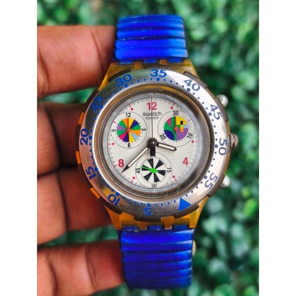 Jam tangan SWATCH SCUBA DIVER CHRONOGRAPH ETA SWISS Full ORIGINAL Big Size