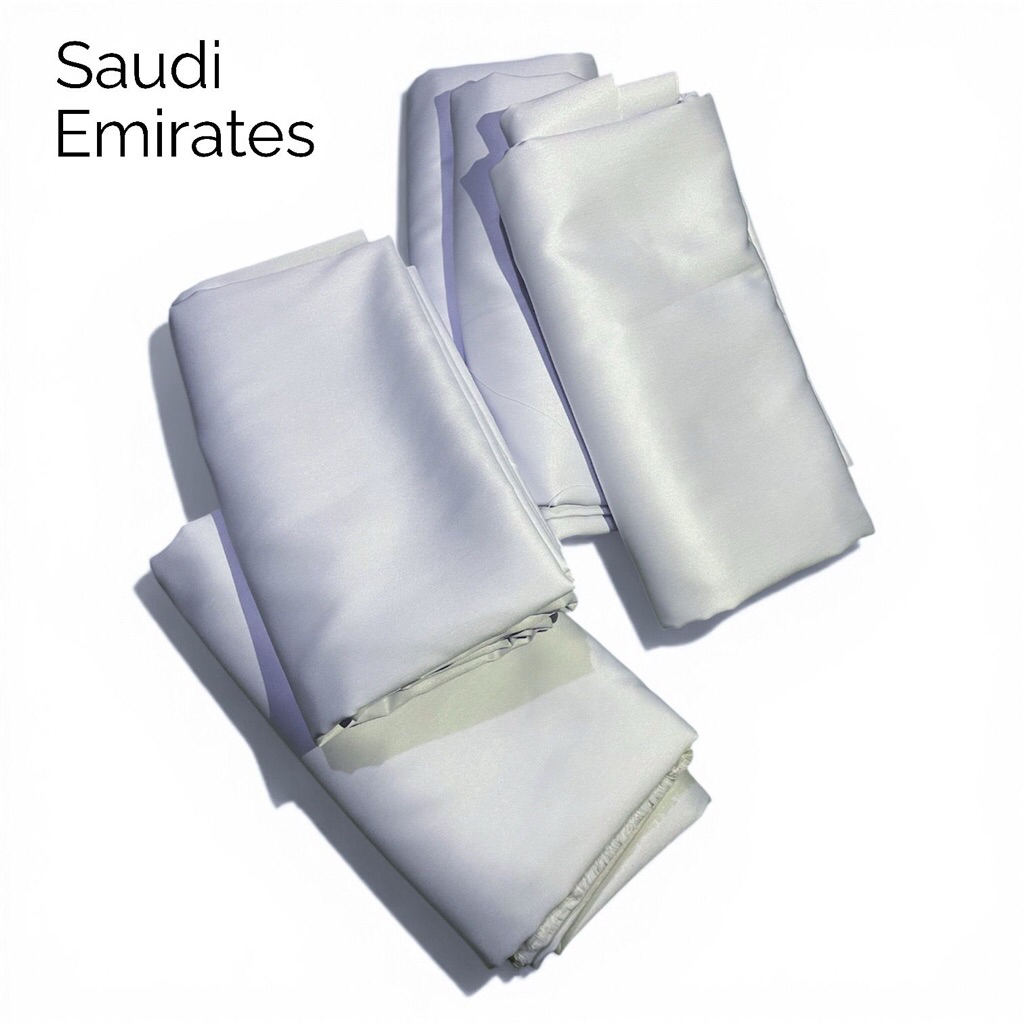 KAIN SAUDI KOREA // Saudi Import // Men THOBE // KHUSUS Putih // Saudi Emirates