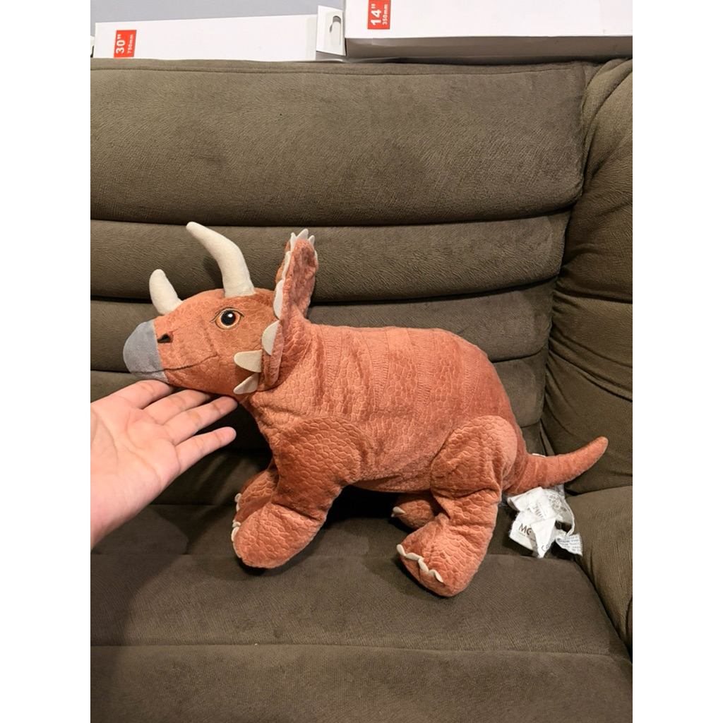 Boneka kado/koleksi dino Badak coklat Ikea original