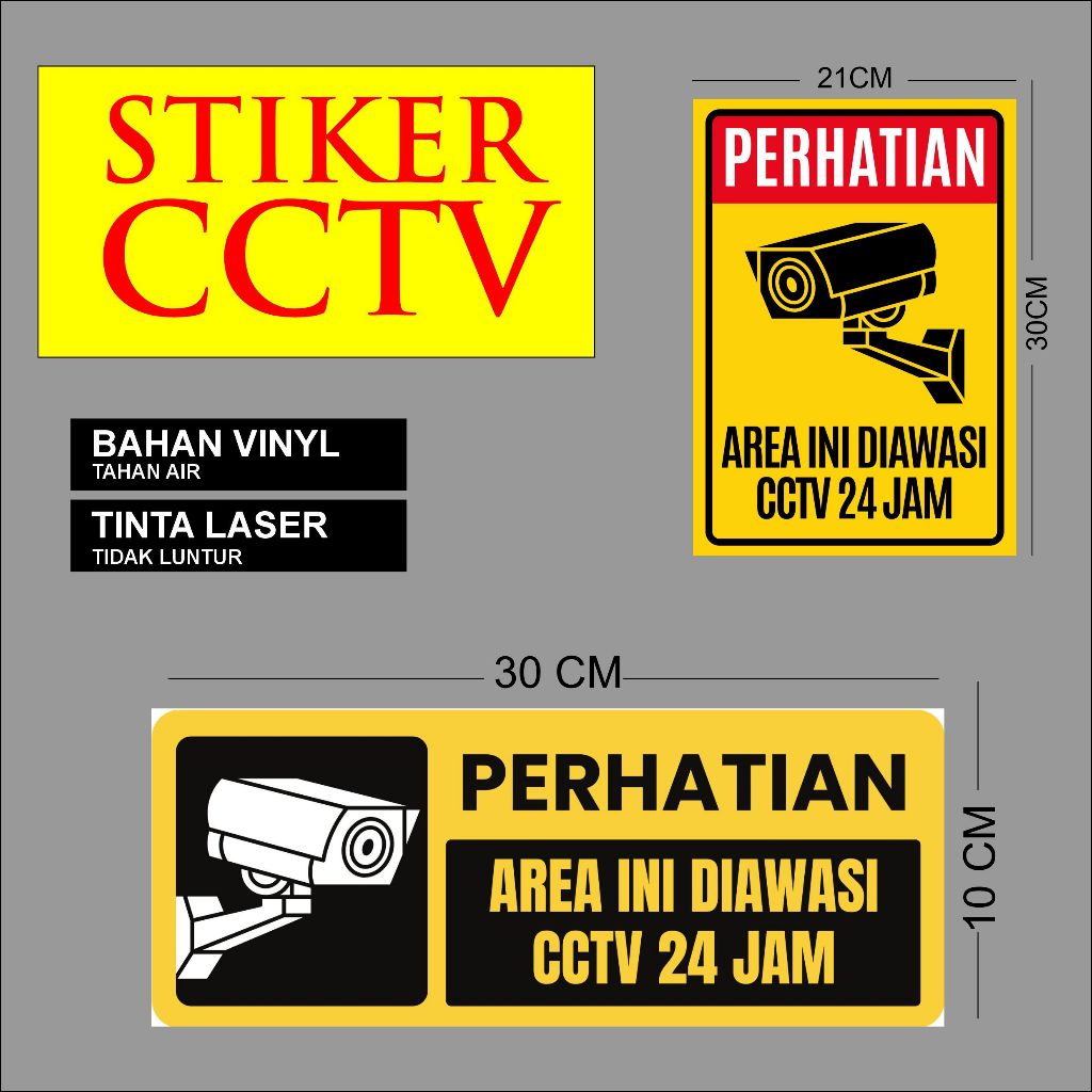 Stiker pengawasan CCTV ,stiker CCTV ,stiker peringatan CCTV ,stiker pantauan CCTV ,stiker CCTV