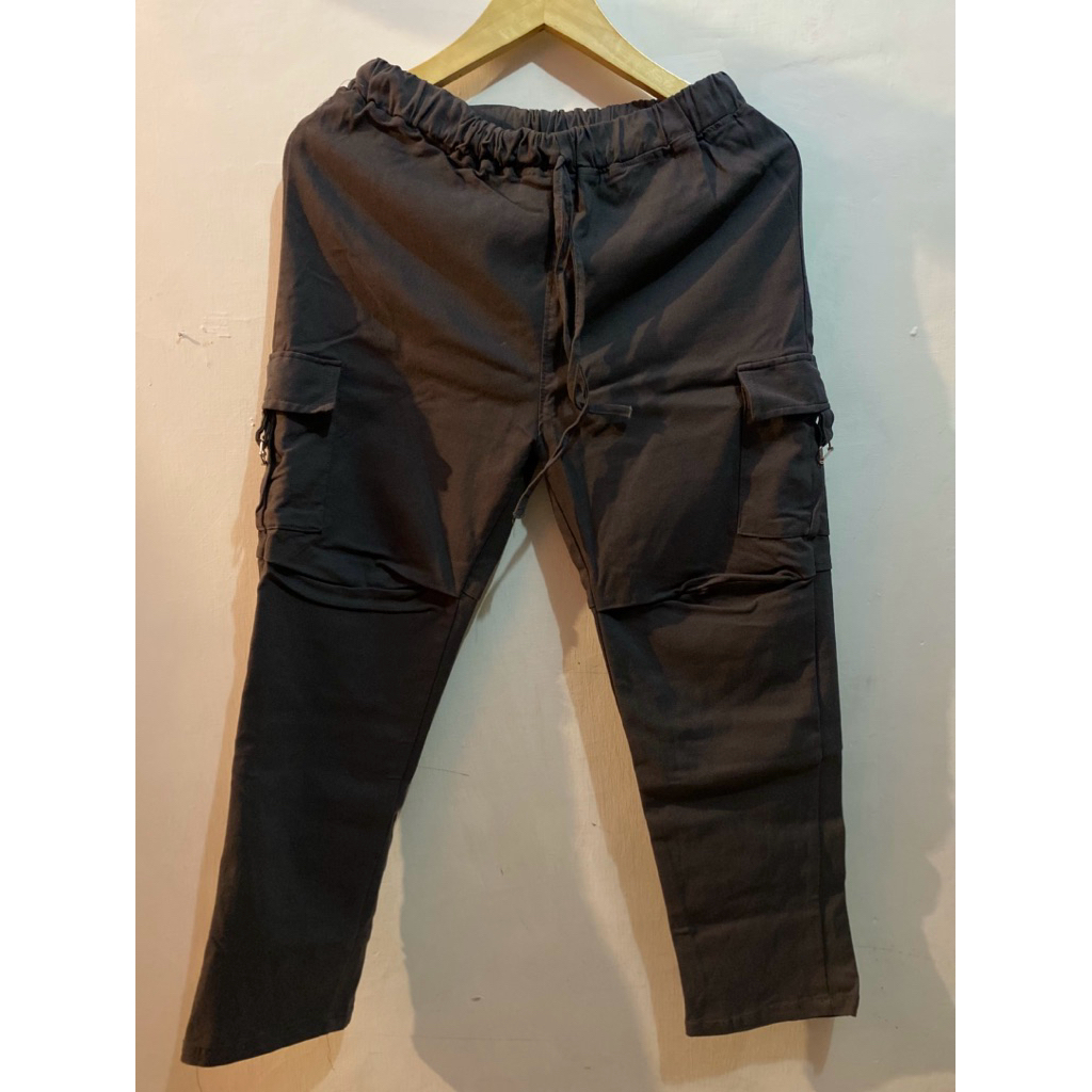Preloved Celana Twill Drill High Waist Dark Grey