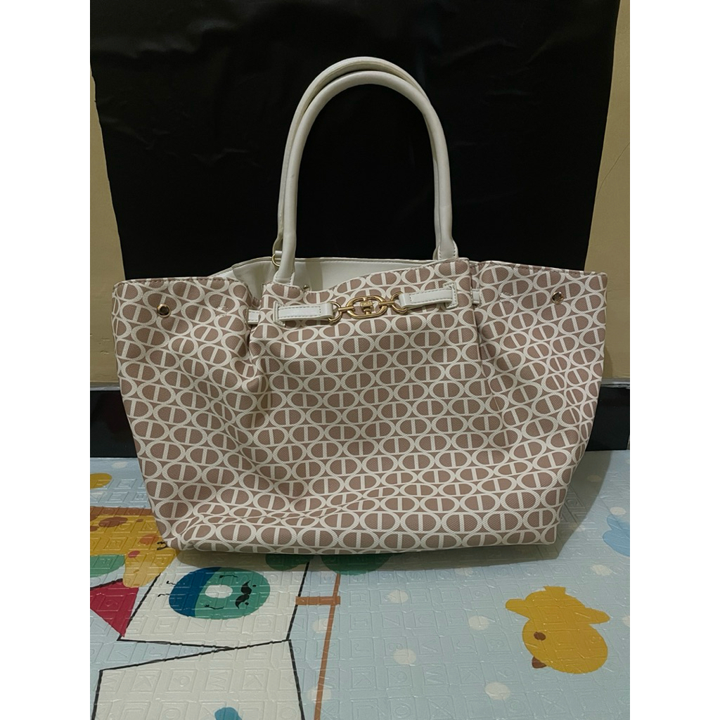 PRELOVED ALDO MARSEILLA LARGE TOTE BAG - BONE | BISA NEGO