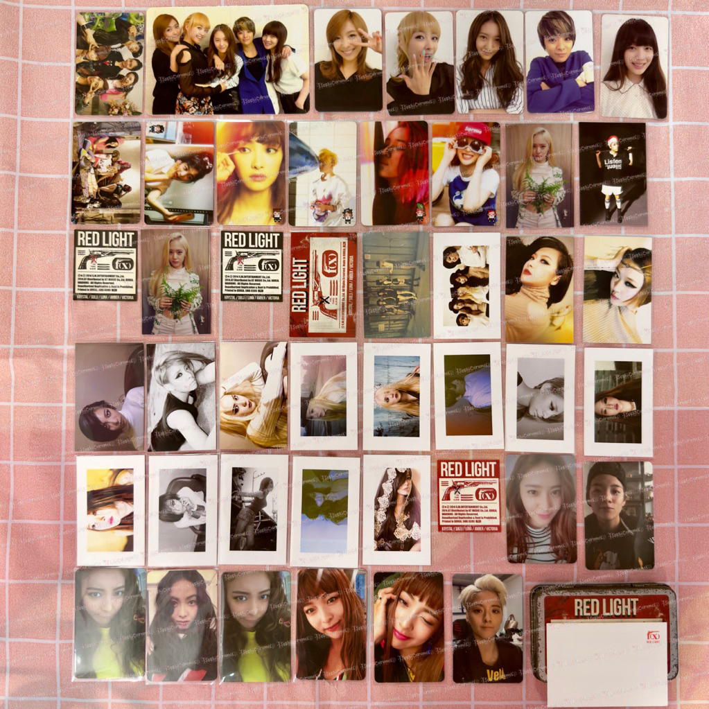 [ TIDAK DIJUAL SATUAN | BACA DESC ] PC PHOTOCARD F(X) FX PINK TAPE RED LIGHT LUNA FREE SOMEBODY 4WAL