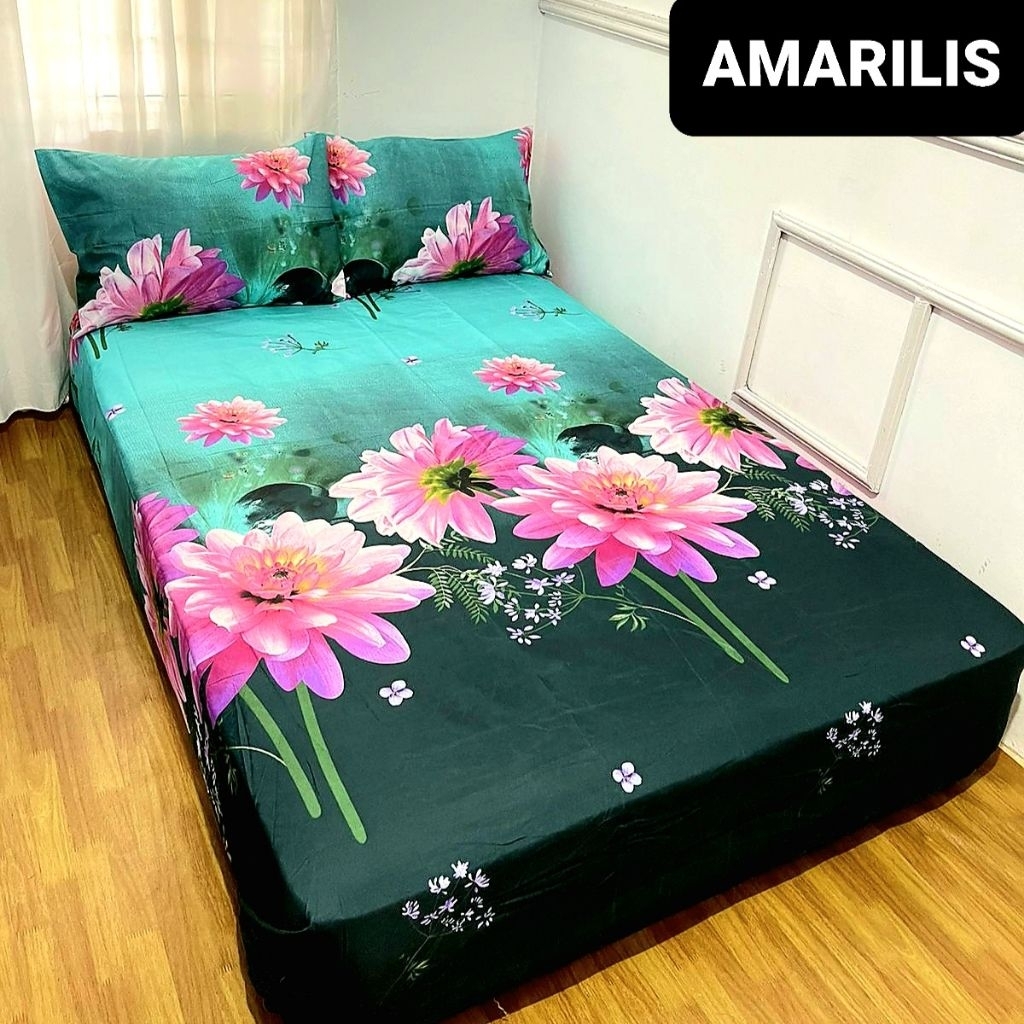 BISA COD SPREI AMARILIS 120 X 200 BAHAN KATUN WARNA CERAH MURAH 160X200 SEPRAI MOTIF MINIMALIS DEKOR