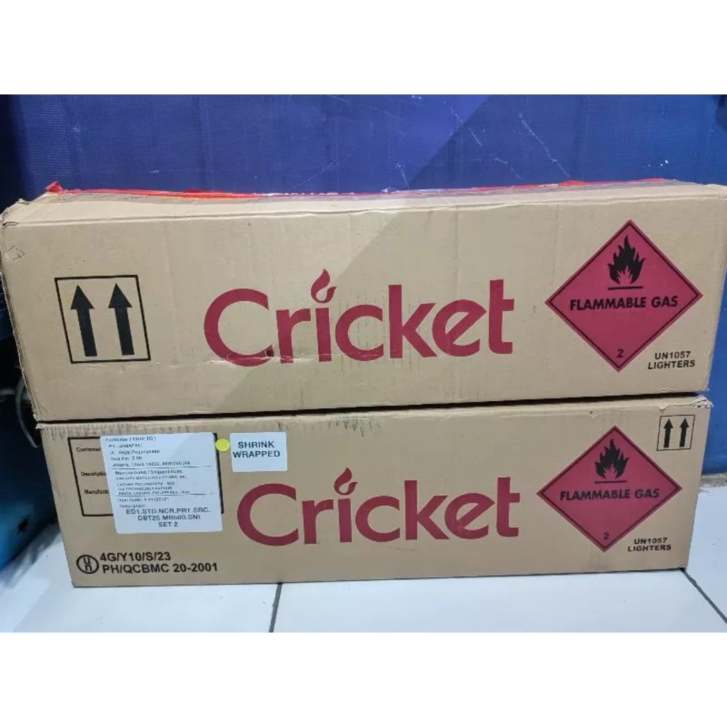 cricket 1 karto isi 20 box 500 pcs Korek Api Cricket Fusion Circus 100% Original, Nyala Stabil dan T