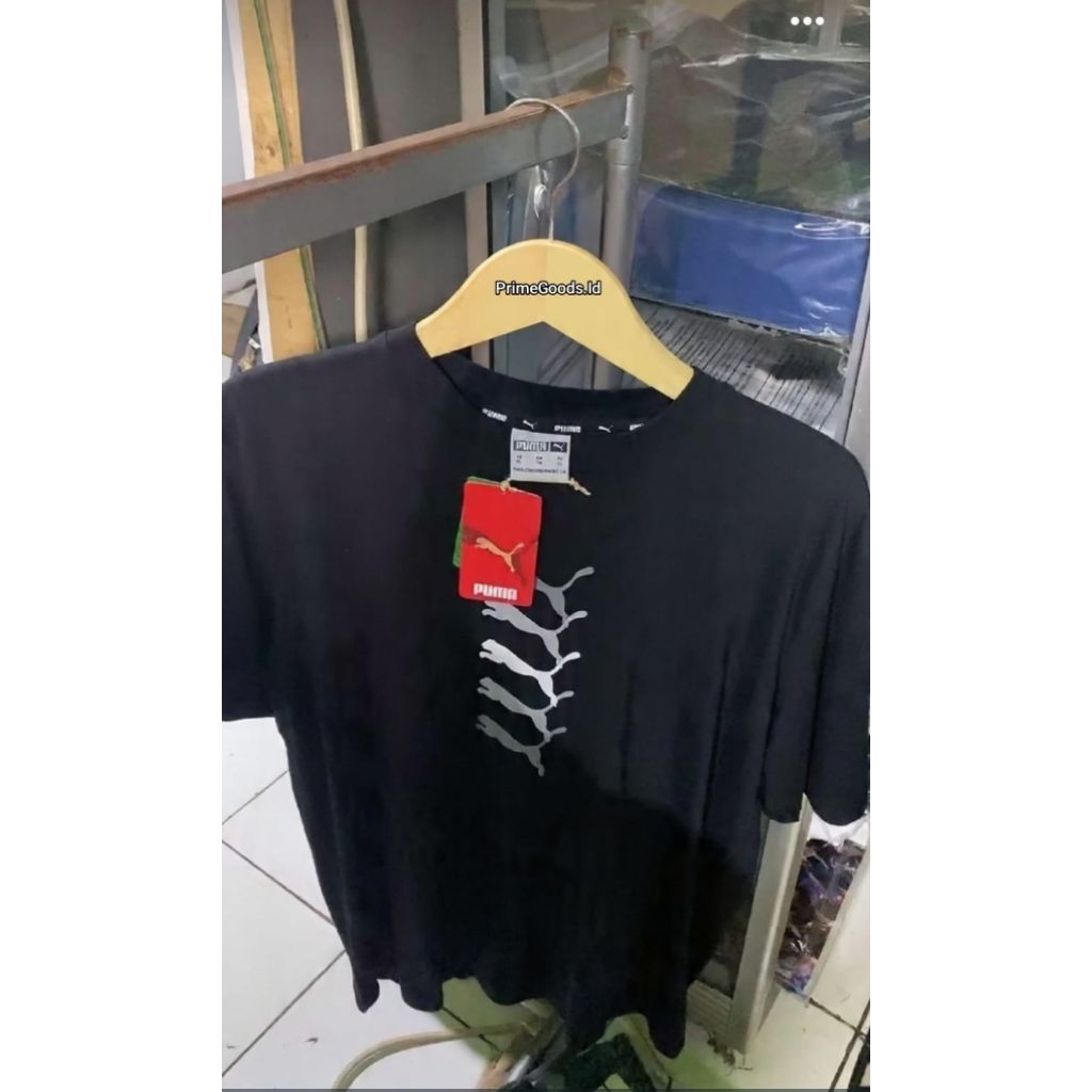 Kaos Pria Puma Hitam Size XL | T-Shirt Katun Casual Premium