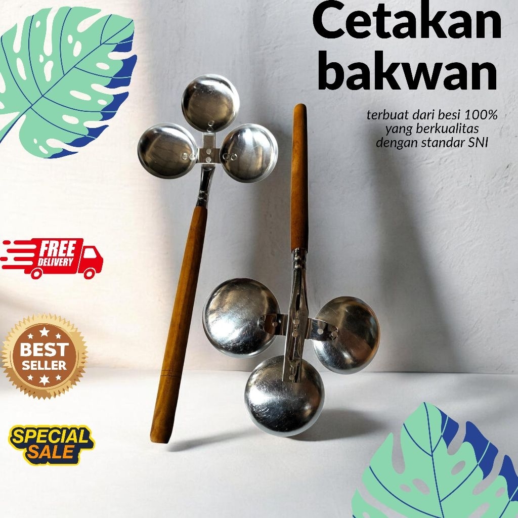 Irus Bakwan 3 Cabang Stainless Steel |  alat Gorengan 3 cabang | Anti Karat untuk Bakwan, dan Goreng