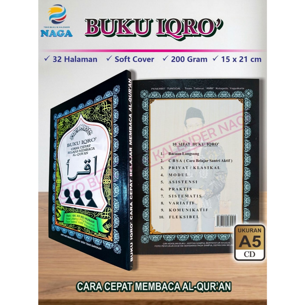 Buku Iqro Cara Cepat Belajar Membaca Al-Quran KH As'ad Humam