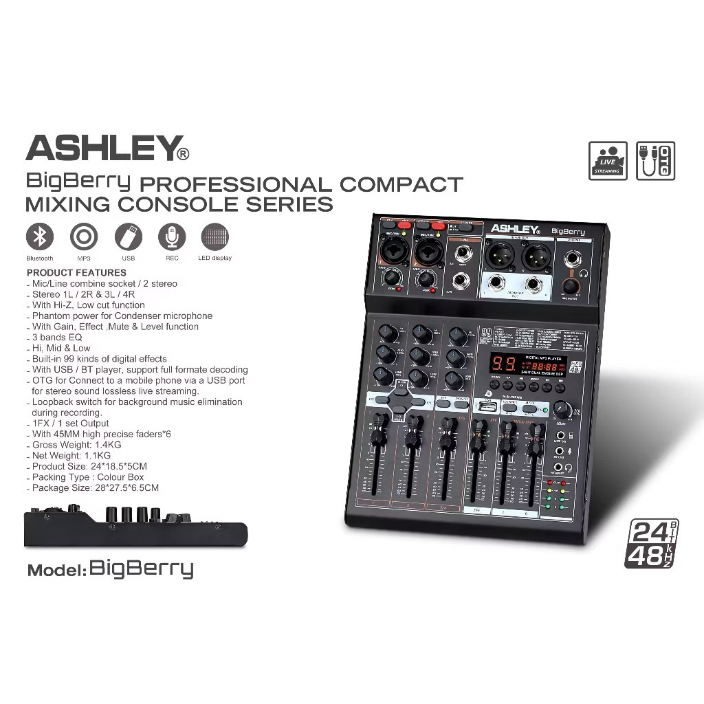 Mixer Ashley Bigberry 4Chanel Original Mixer audio 4Chanel