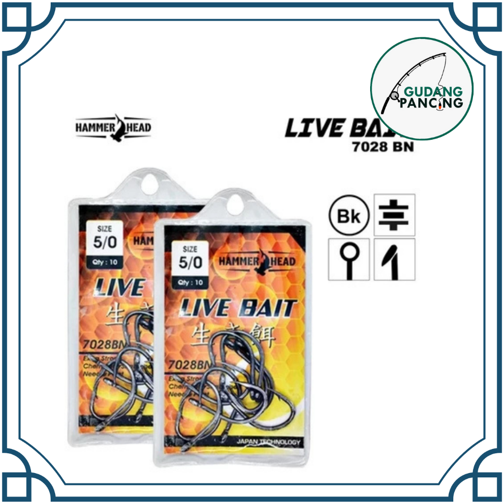 Kail Pancing Hammer Head Live Bait 7028BN