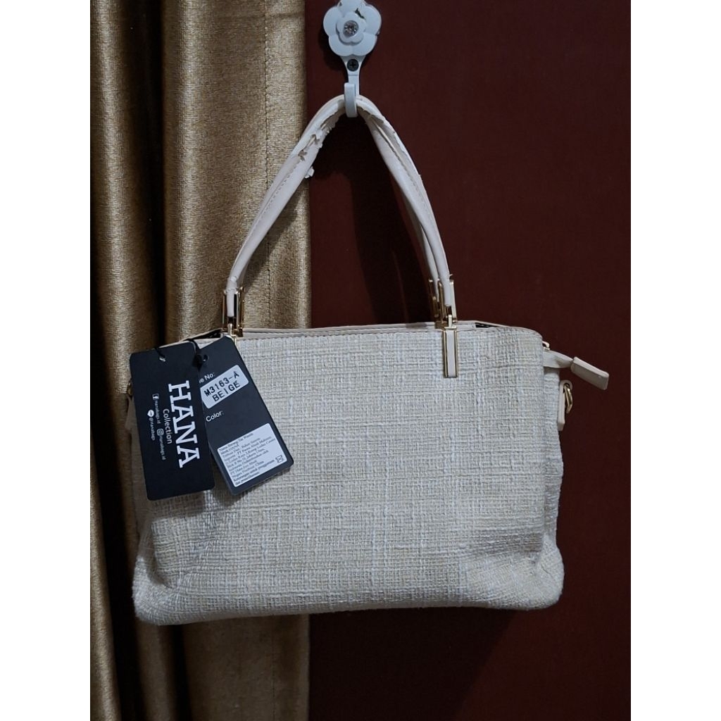 HANA rory sling Tweed Bag beige type M3163-A original