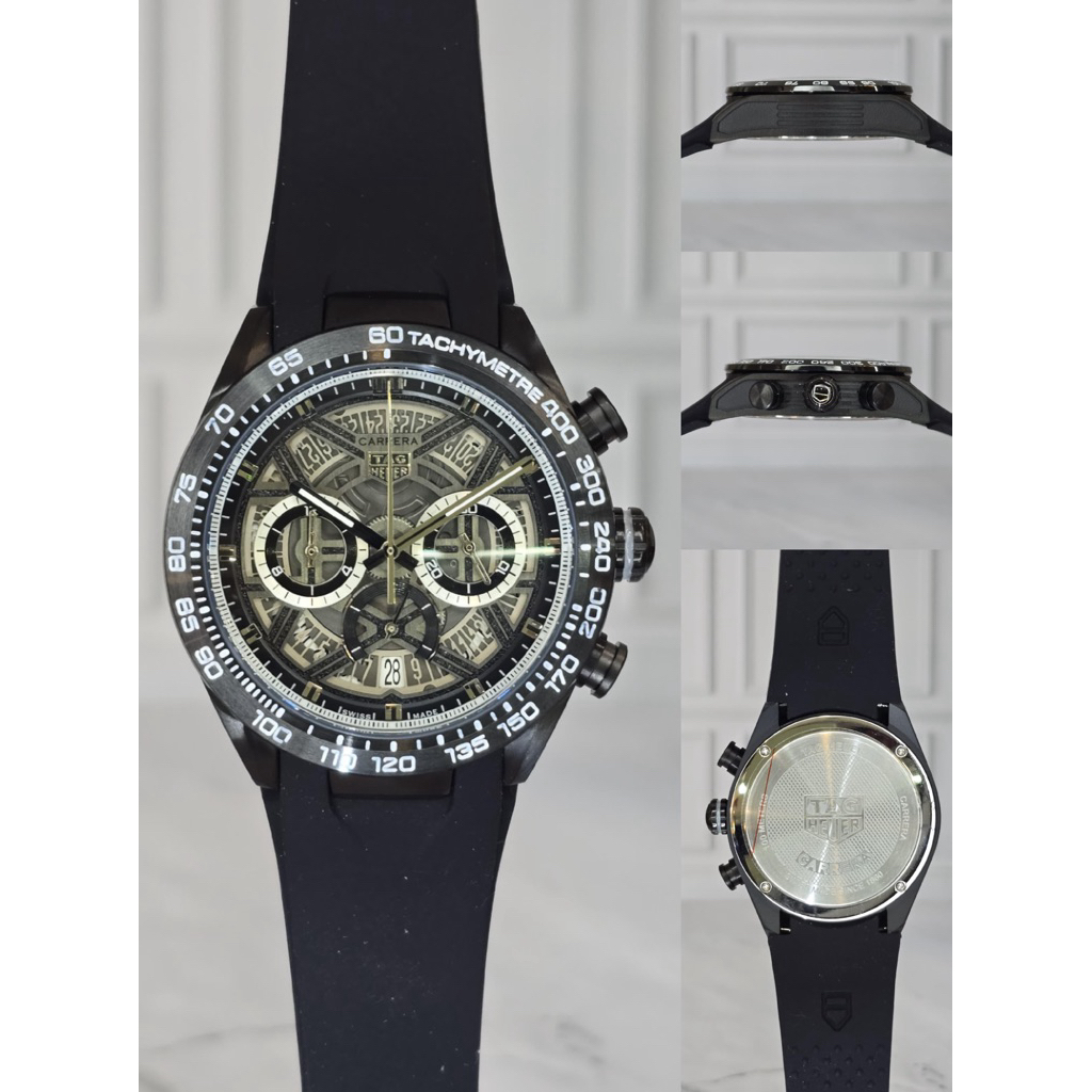 JAM TANGAN MEWAH MODEL TH CARRERA CHRONOGRAPH X PORSCH 963