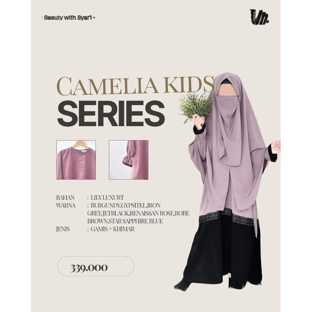 UMY - CAMELIA GAMIS ANAK SET KERUDUNG by ALFI HURAIYAH