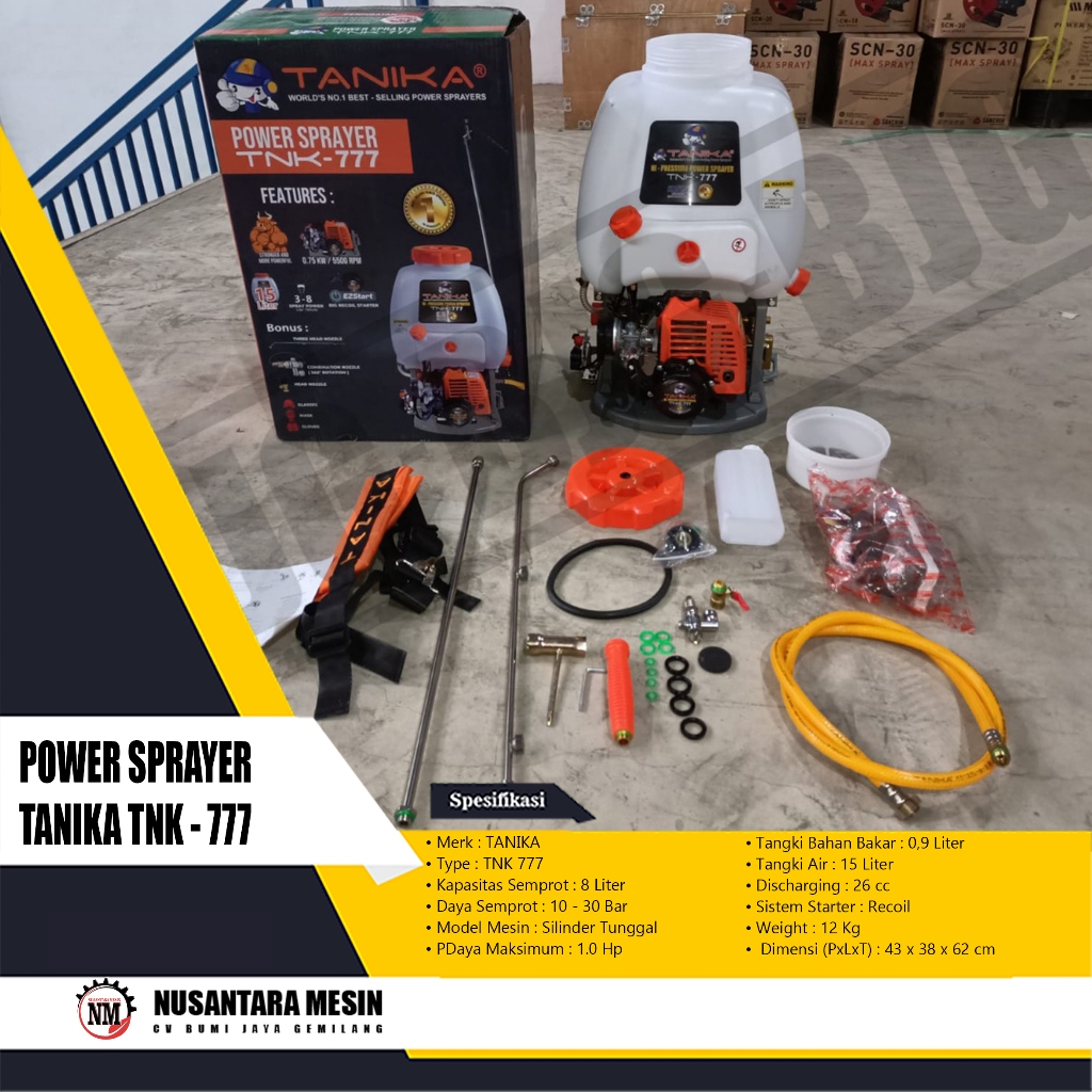 MESIN SEMPROT HAMA / KNAPSACK POWER SPRAYER TANIKA TNK-777 15 LITER