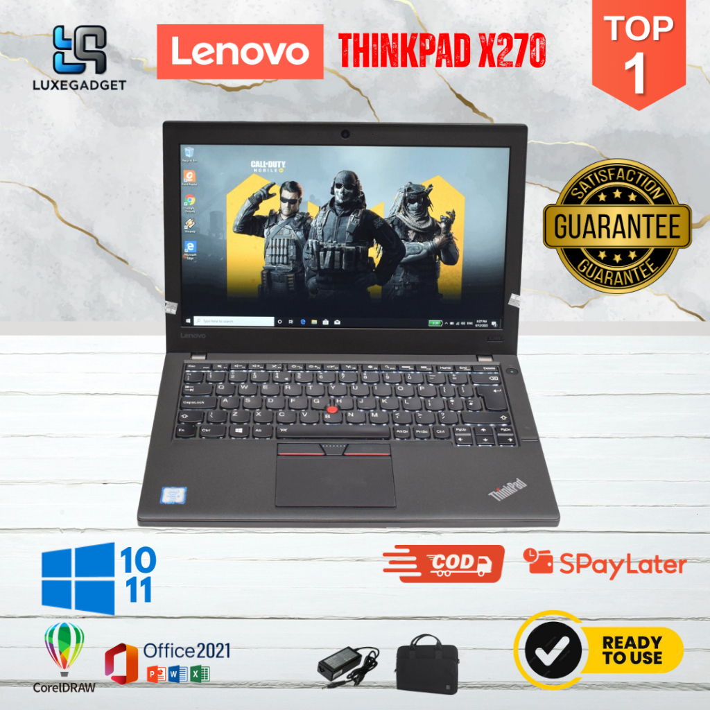 Lenovo ThinkPad X270 | Core i5 Gen 7 | Core i7 Gen 7 | Free Tas & Mouse + Garansi Tukar Unit 1 bulan