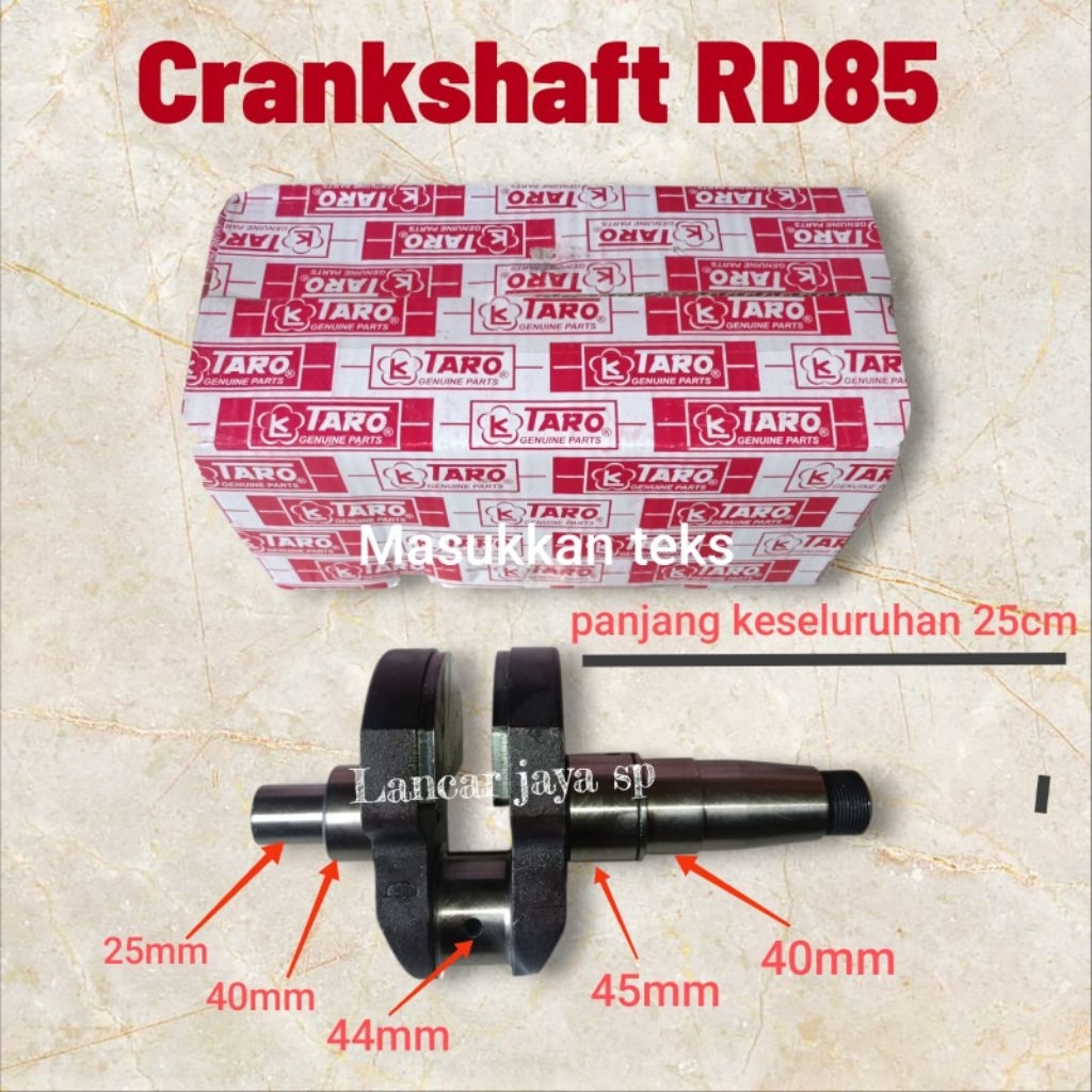 rd85 crankshaft kruk as Rd85 as kruk kubota rd85