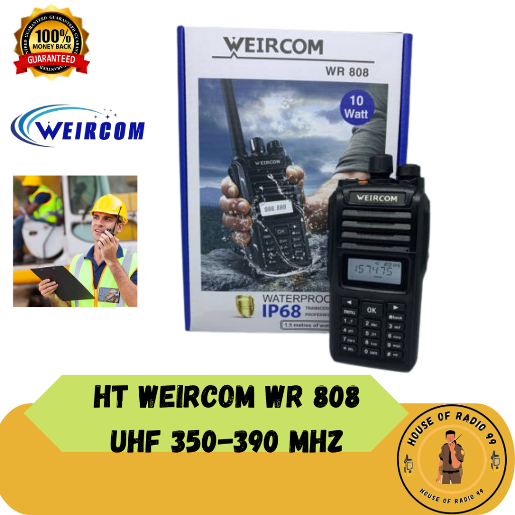 HT Weircom WR 808 UHF 350 390 Baru Original HT Weircom WR808