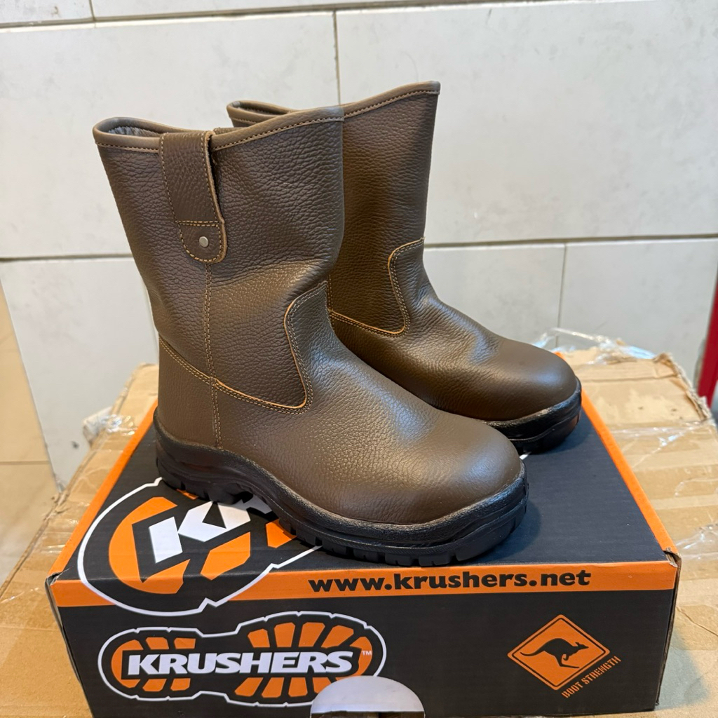 Sepatu Safety Krushers Texas/ Safety Shoes Krushers Texas-38,Brown