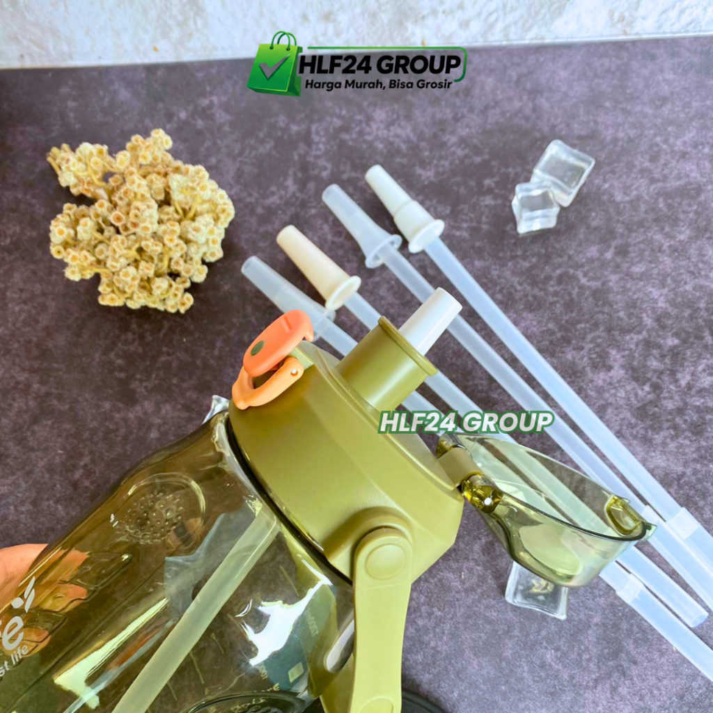 Set Sedotan Botol Minum Basic | Sedotan Set Botol Minum 1Liter 1500ml 2Liter ORI BPA FREE