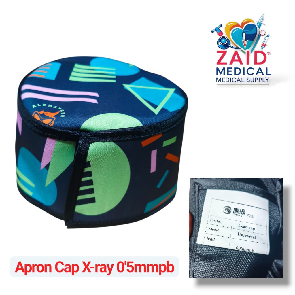 apron cap radiologi X-ray 0,5mmpb/ Apron X-ray topi motif corak