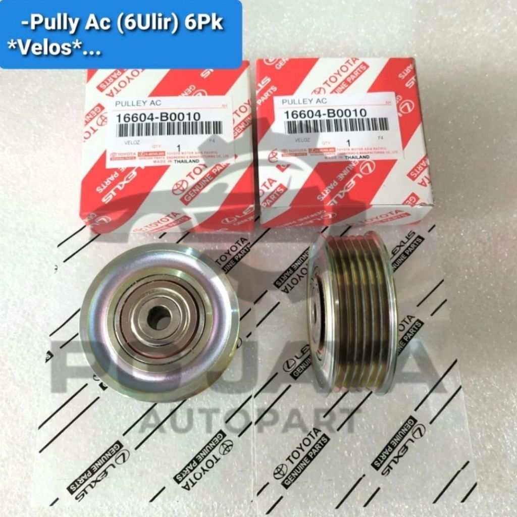 Poli / Pulley Tensioner AC (6 Ulir) 6PK - Avanza Veloz - 16604-B0010