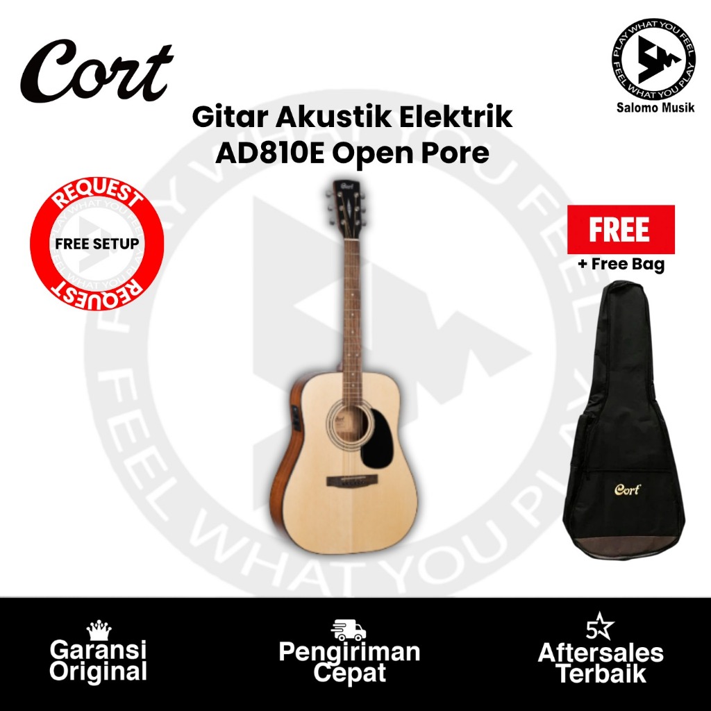 Gitar Akustik Elektrik Cort AD810E OP Original