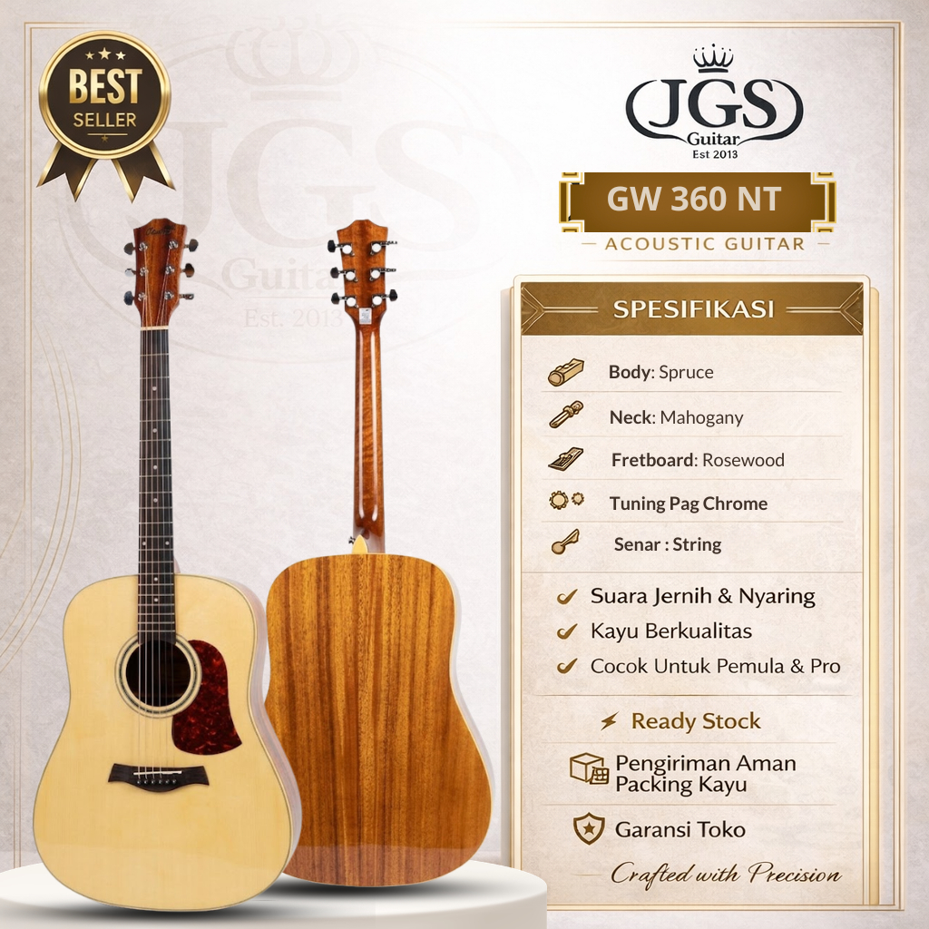GITAR AKUSTIK/AKUSTIK ELEKTRIK COWBOY GW-360 NT