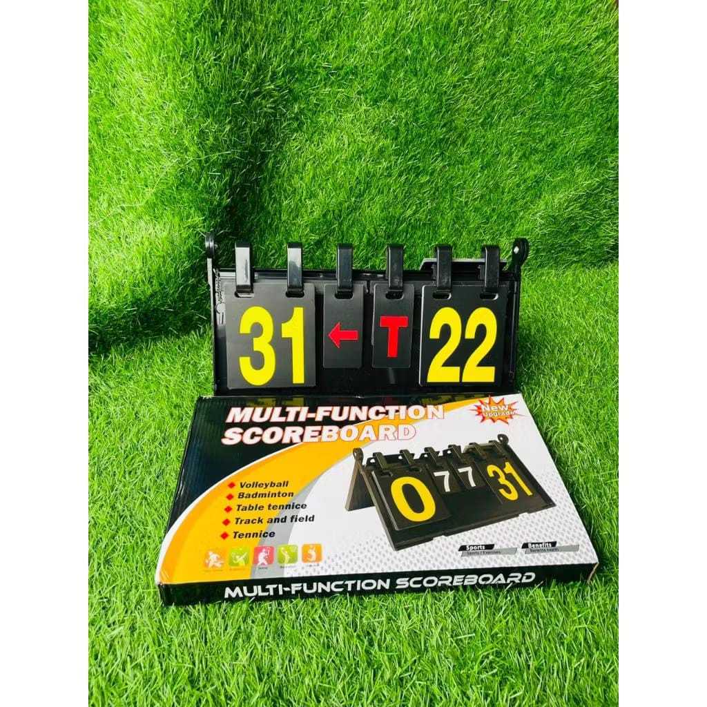 38CM Papan Skor I ScoreBoard 4 Digit Portable Untuk Futsl Volly Badminton Sepak Bola Basket Tenis Pa