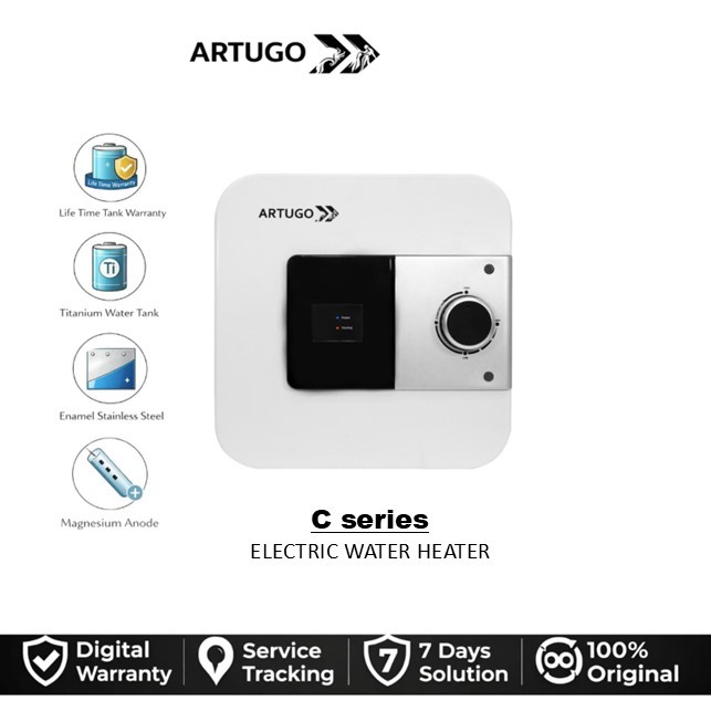 Water Heater Listrik C series ARTUGO Titanium Water tank