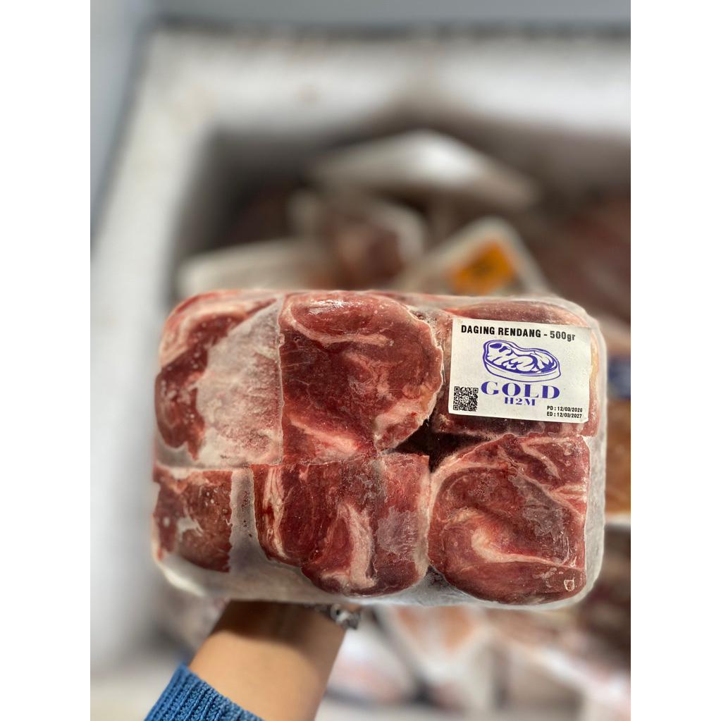 Daging Rendang Gold 500gr / daging rendang mentah frozen