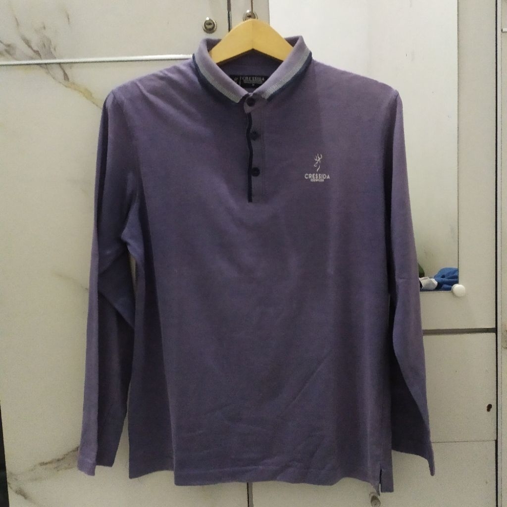 Polo Shirt Long Slevee / Kaos Pria Berkerah Cressida Lengan Panjang Preloved