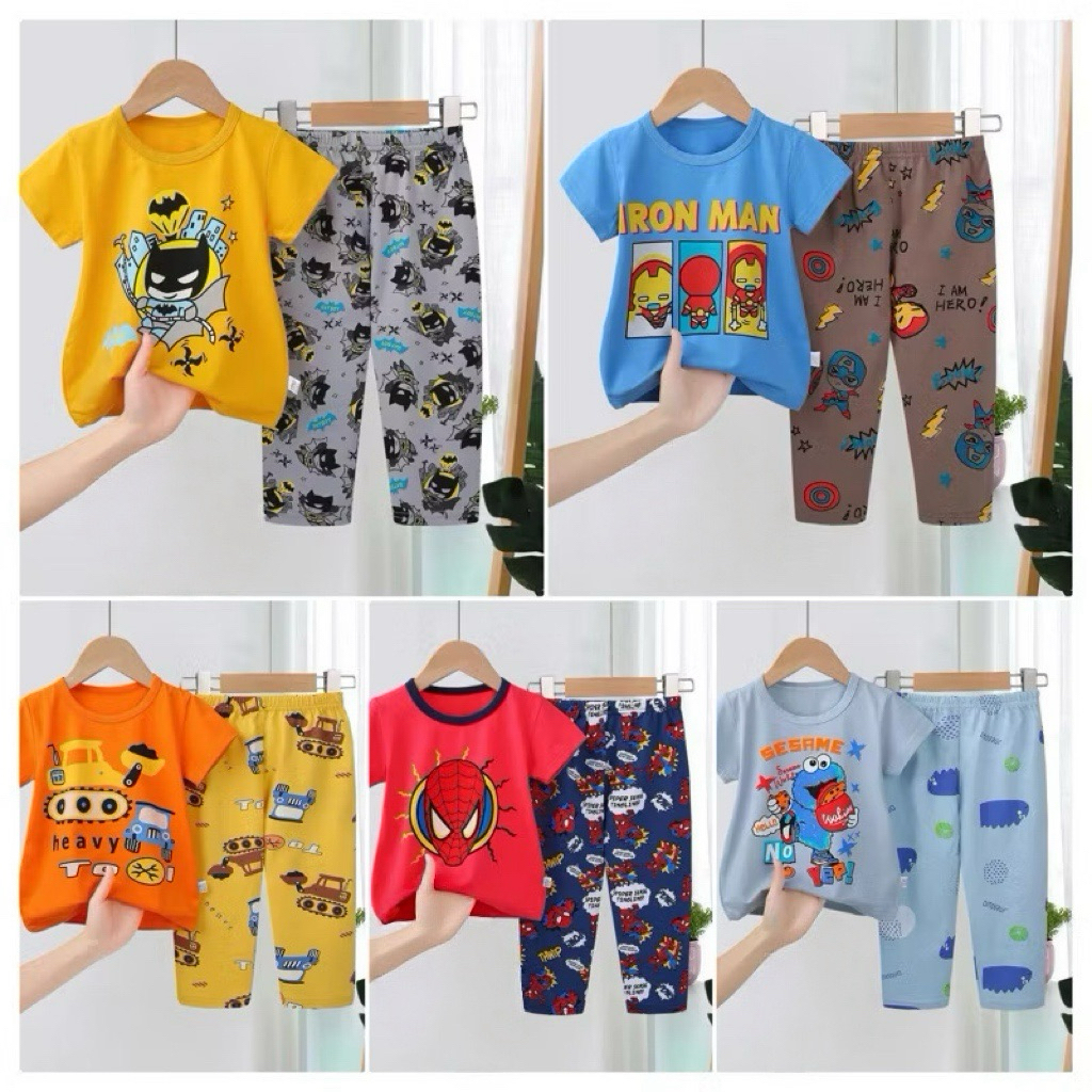 Piyama Anak Impor Ku Bao Lengan pendek Boy
