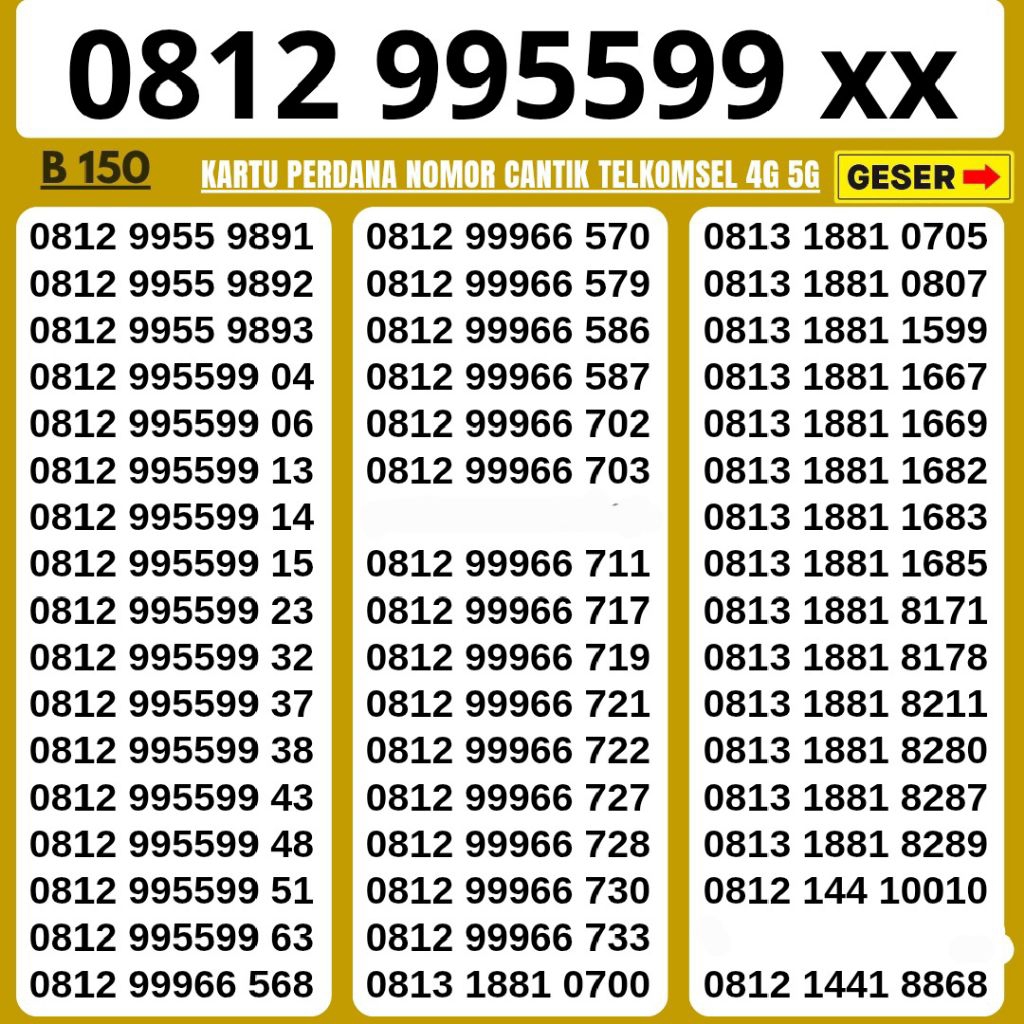 NOMOR CANTIK TELKOMSEL 995 KARTU PERDANA 12 DIGIT 11 DIGIT 10 DIGIT MURAH KARTU PERDANA SIMPATI TERB