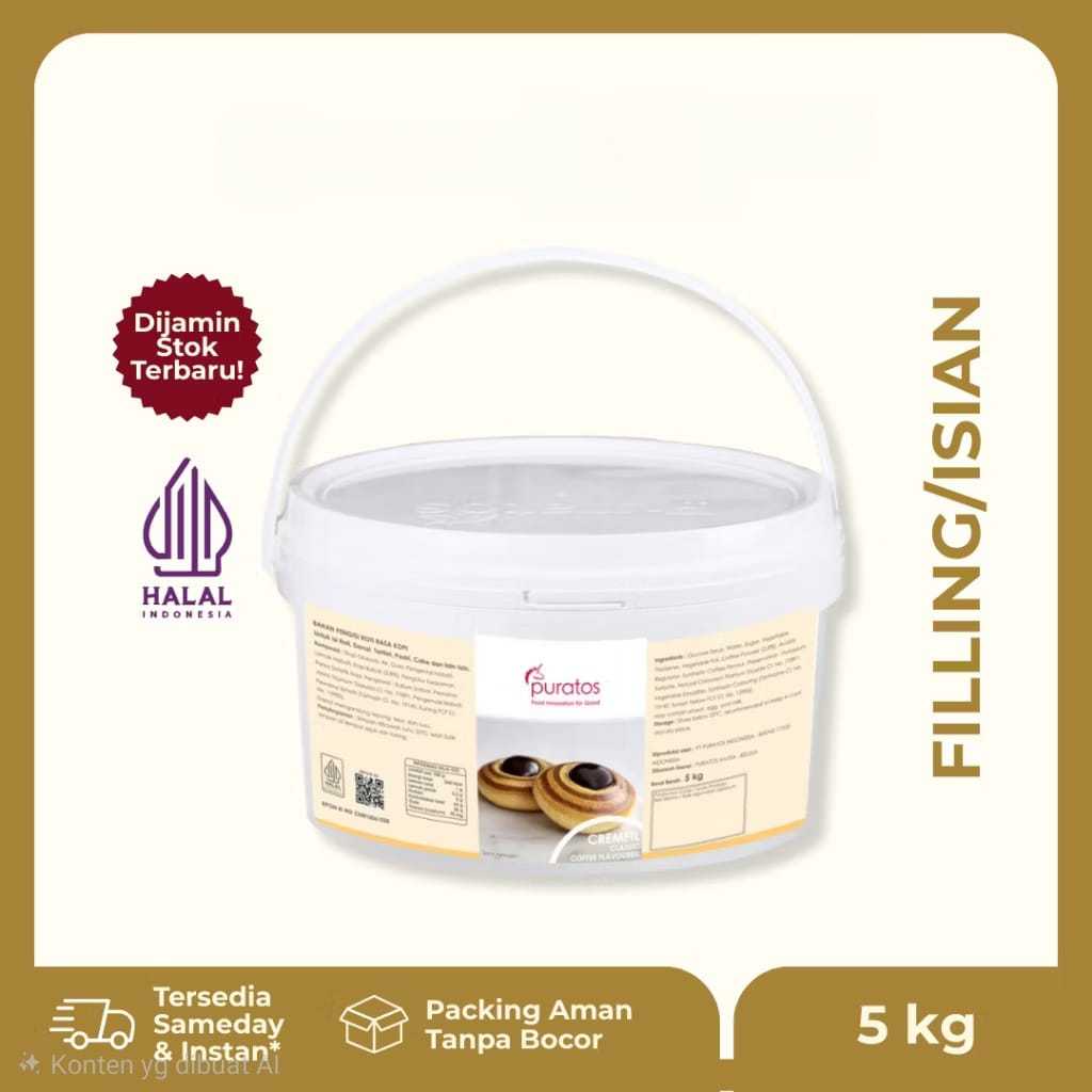 PURATOS CREMFIL CLASSIC COFFEE / Filling Siap Pakai Rasa Kopi - 5 kg