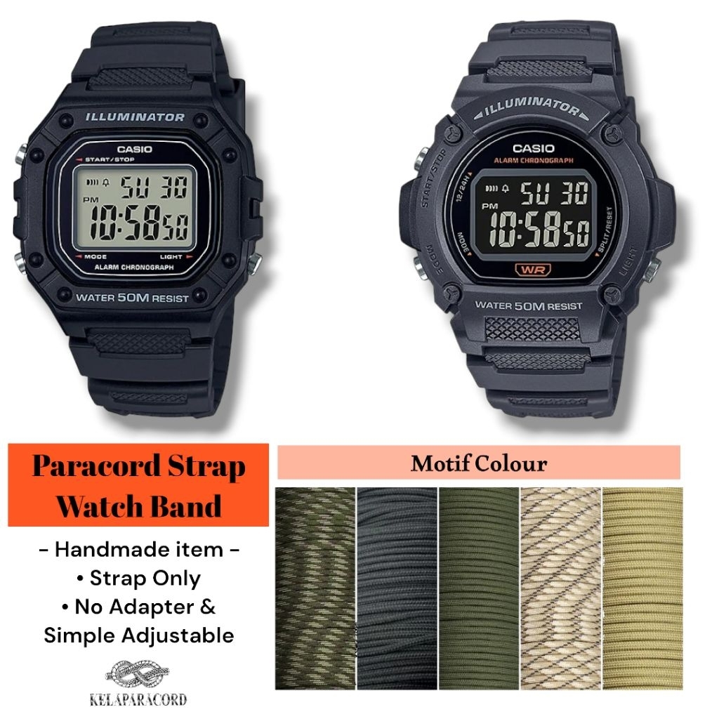 Strap Jam Tangan W218H W219H Paracord Strap
