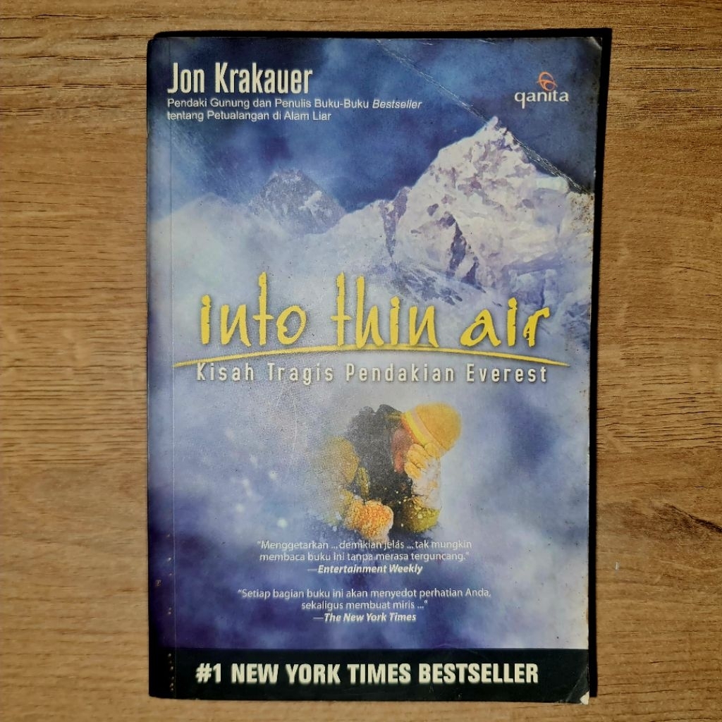 Novel Jon Krakauer – Into Thin Air: Kisah Tragis Pendakian Everest | Original | Bahasa Indonesia | Q