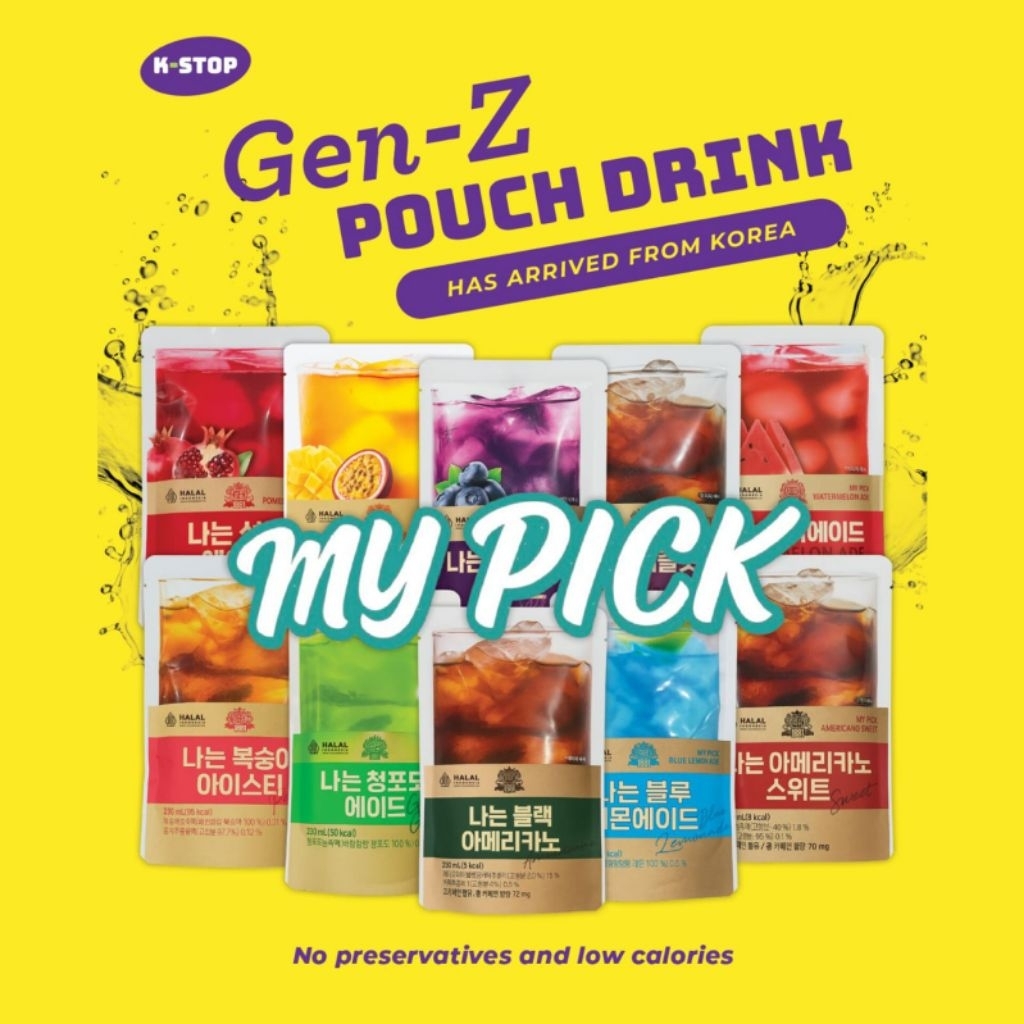MY PICK MINUMAN POUCH Drink KOREA230ml|HALALINDONESIAKOPIDANNONKOPI