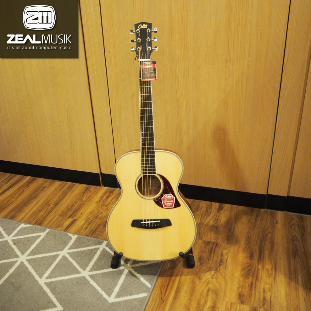 CETTA CJ18E NATURAL - Gitar Akustik Elektrik With Preamp - Zeal Musik Jogja