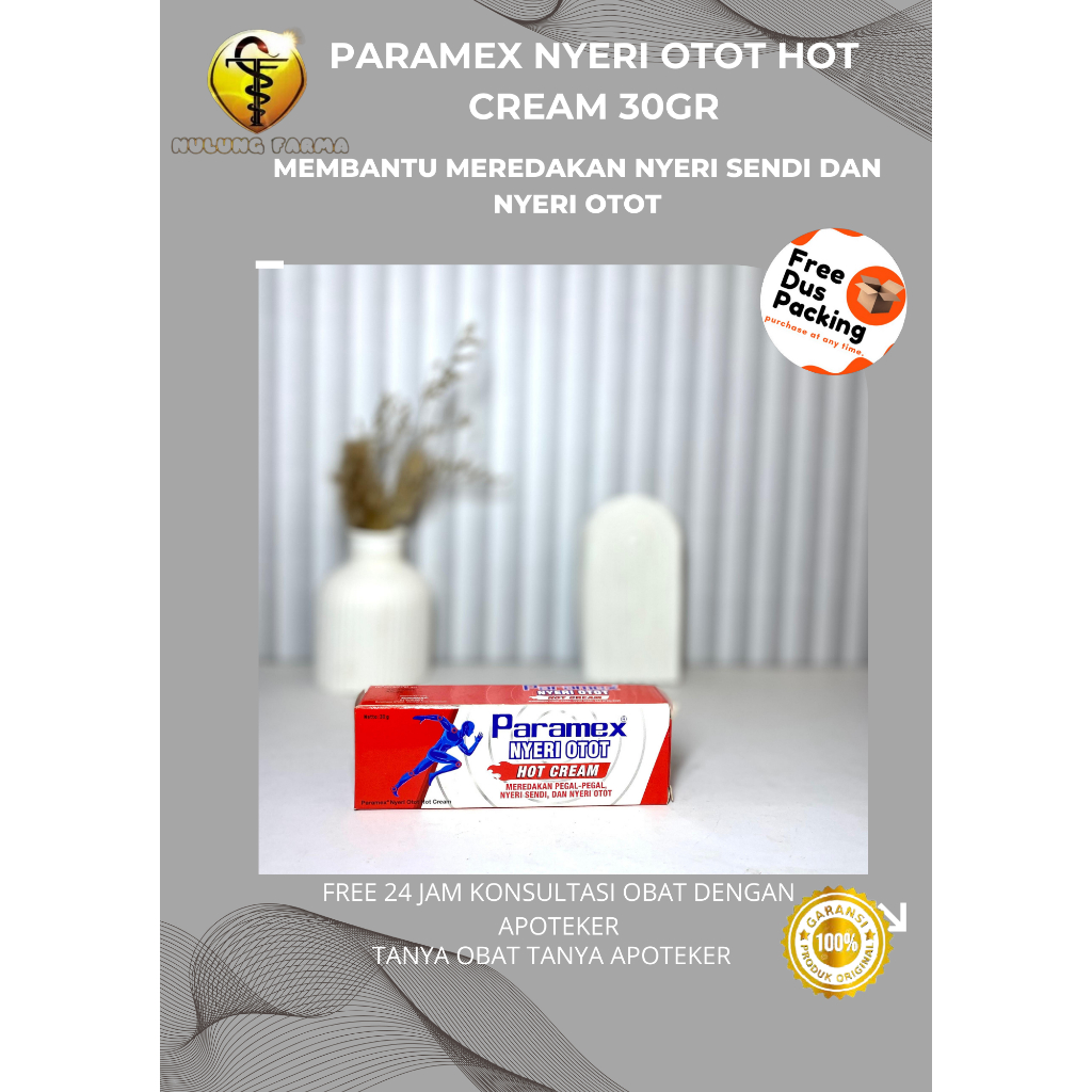 PARAMEX NYERI OTOT HOT CREAM 30 GR MEREDAKAN NYERI SENDI/NYERI OTOT