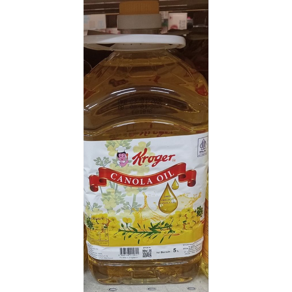 Kroger Canola Oil. 5 Liter