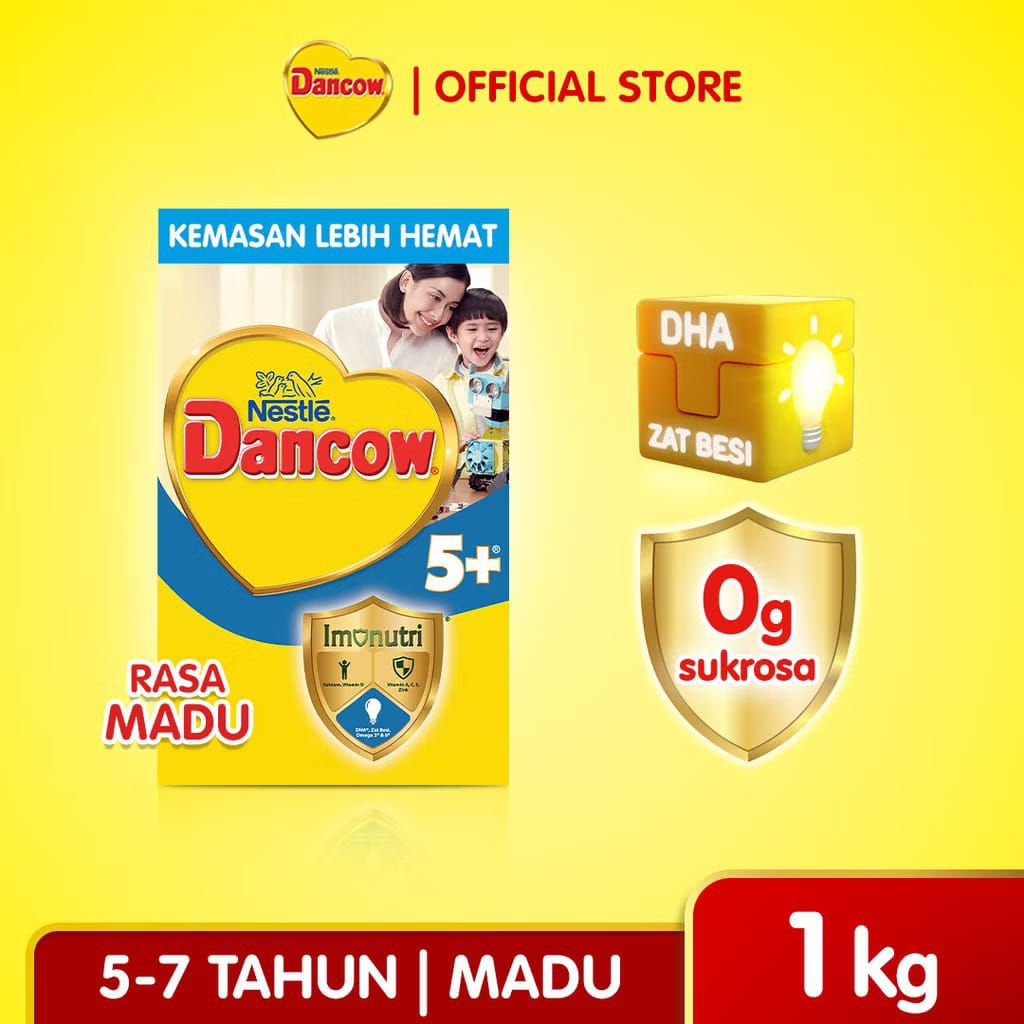 DANCOW 5+ Madu 1 kg Susu Bubuk Pertumbuhan Anak Remaja Dewasa Milk