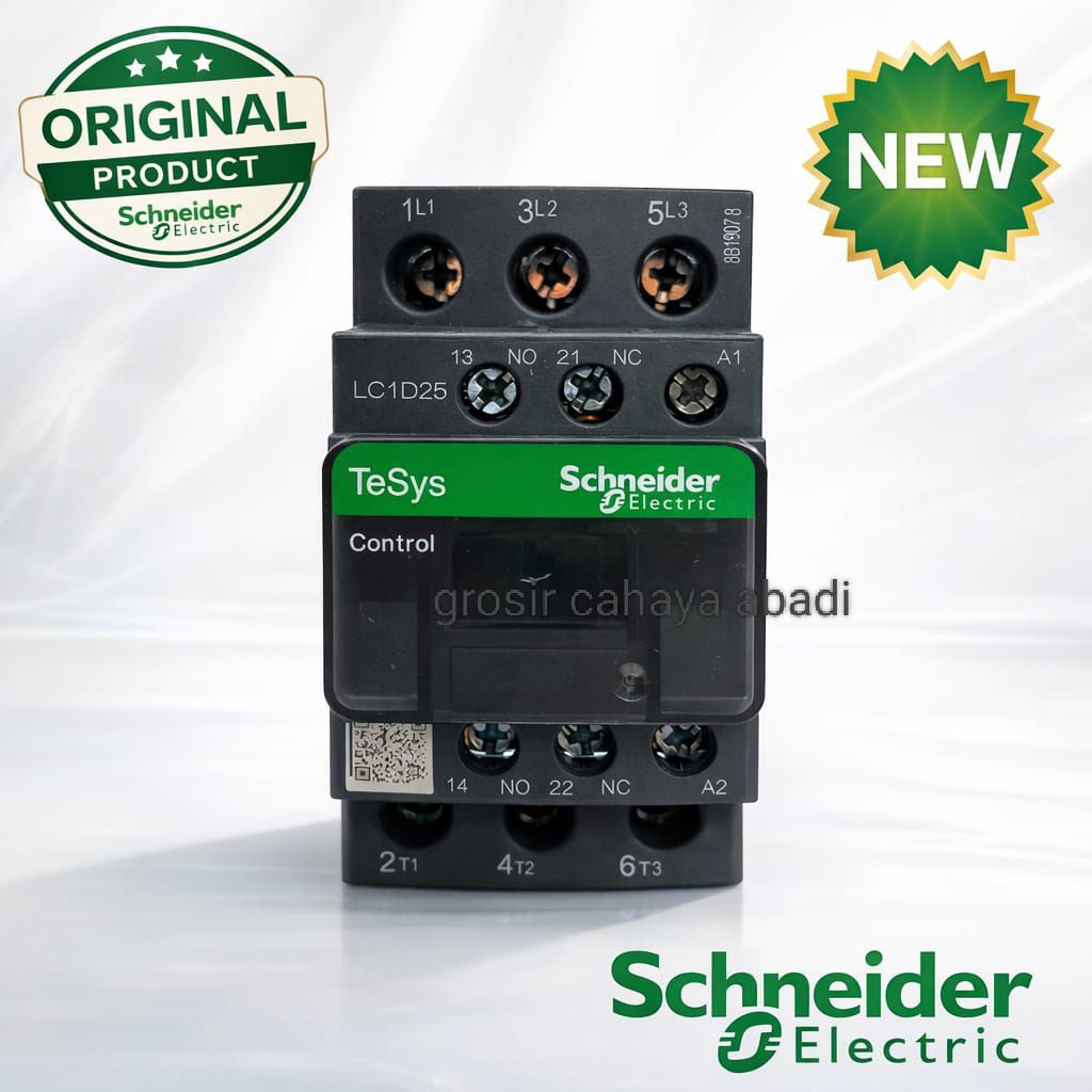 kontaktor contactor schneider lc1d25b7 24vac 3phase 40a lc1d 25b7 lc1d25 b7 contactor schneider kont