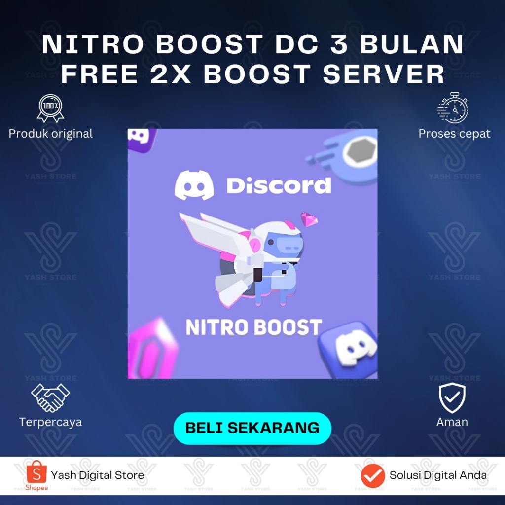 DC NITRO BOOST 3 BULAN FULL GARANSI FREE 2X BOOST SERVER