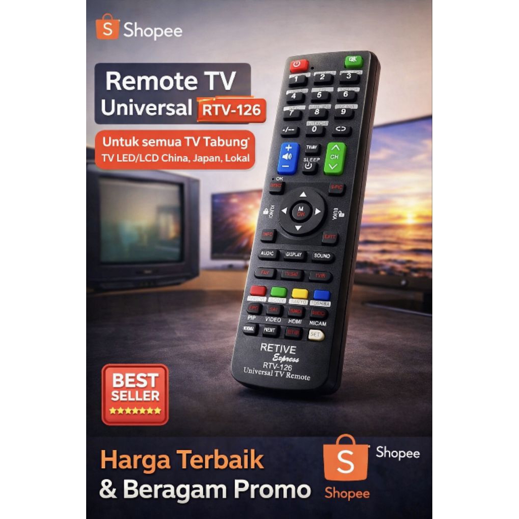 remote retive RTV 126 universal Tv remote