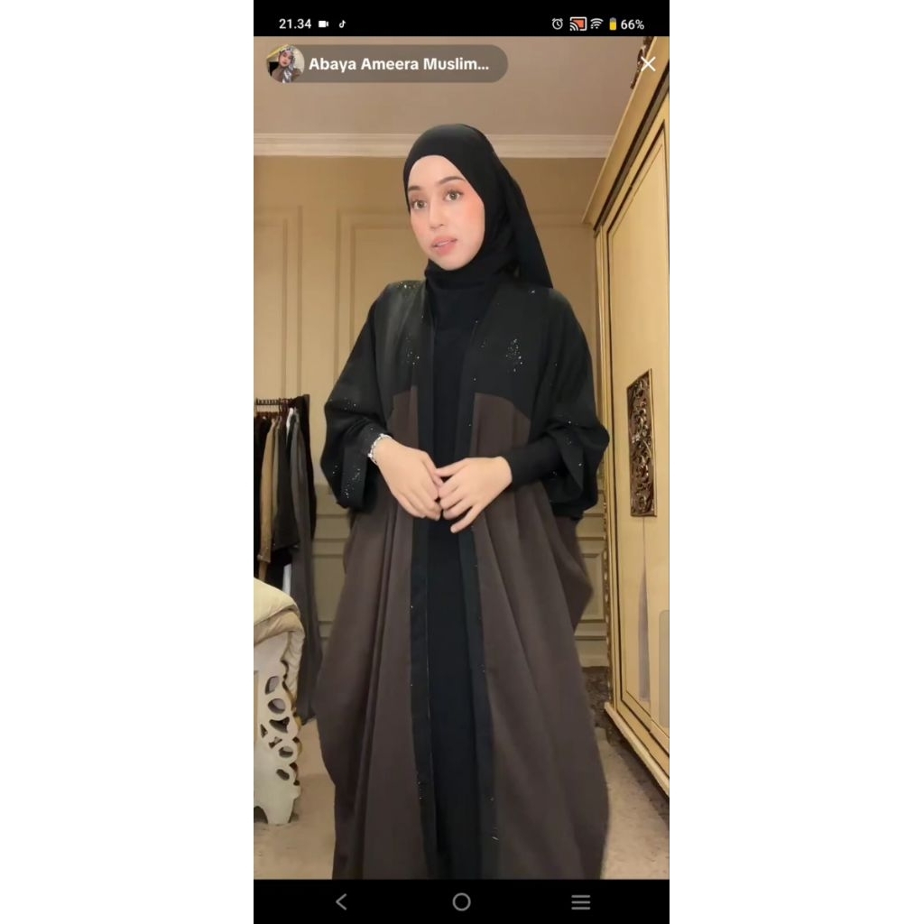 abaya syatra set pasmina ori ameera