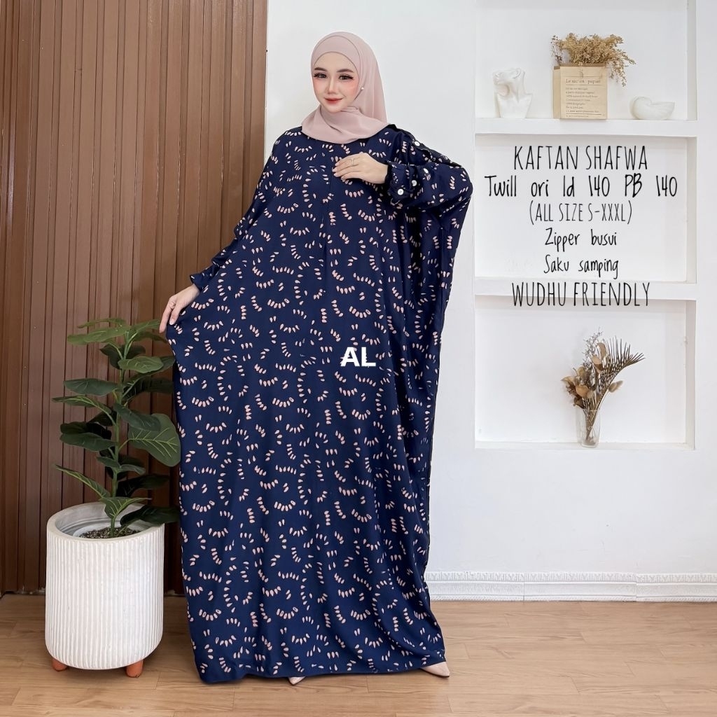 KAFTAN SHAFWA TWILL. ORIGINAL ALENA BATIK STORE PEKALONGAN