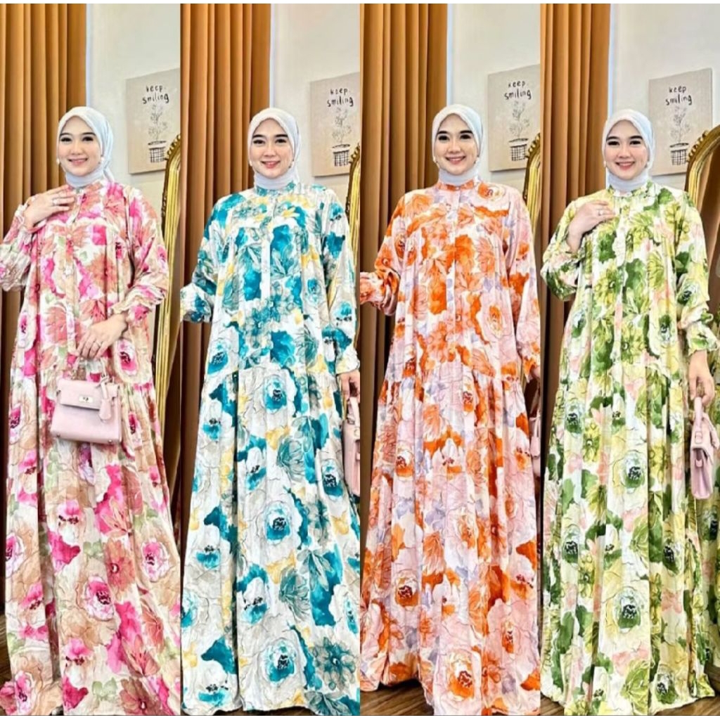 NEW ADRIANA GAMIS BEST SELLER DRESS RAYON PREMIUM VIRAL DRESS MUSLIMAH TERLARIS DRESS BUSUI ALLSIZE