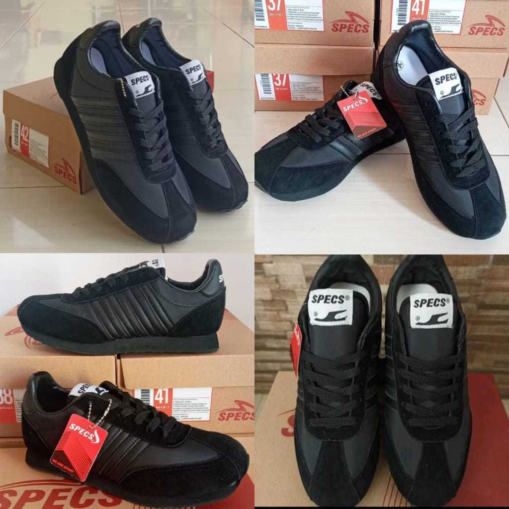 NEW PROMO SEPATU SEKOLAH SPECS 104 all black 100% ORIGINAL