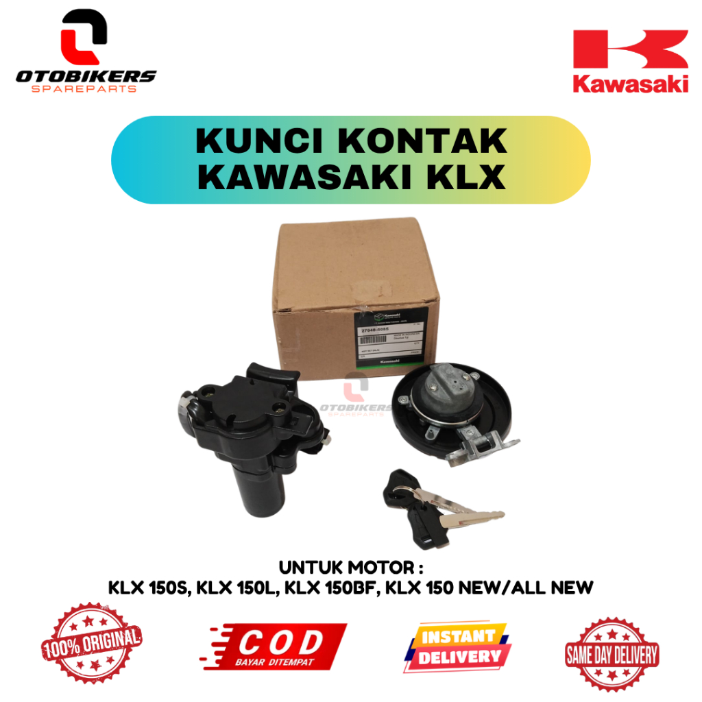 Set Kunci Kontak Kawasaki KLX Original untuk motor KLX 150S, KLX 150L, KLX 150BF, KLX 150 New/All Ne