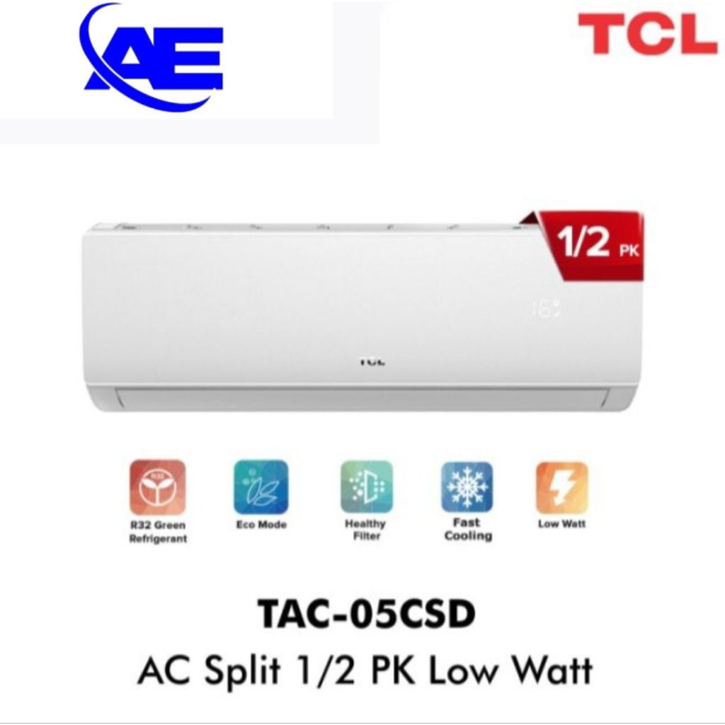 AC TCL 1PK DAN 1/2PK LOW WATT BERGARANSI RESMI 10THN